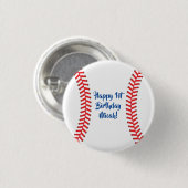 Baseball Niedlich Sports Kinderparty Button (Vorne & Hinten)