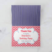 Baseball Niedliche Brünette Geburtstagsparty Dankeskarte (Innenseite)