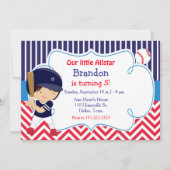 Baseball Niedliche Brünette Geburtstagsparty Einladung (Vorderseite)