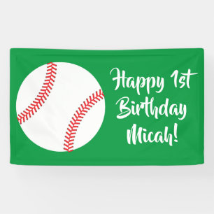 Baseball-niedlicher Sport-1. Geburtstags-Party Banner