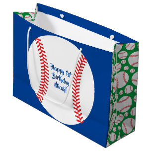 Baseball-niedlicher Sport-1. Geburtstags-Party Große Geschenktüte