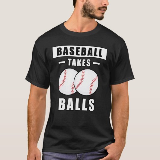Baseball nimmt Balls - Funny T-Shirt (Vorderseite)