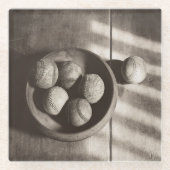 Baseball Nostalgie - Baseballs Glasuntersetzer (Vorderseite)