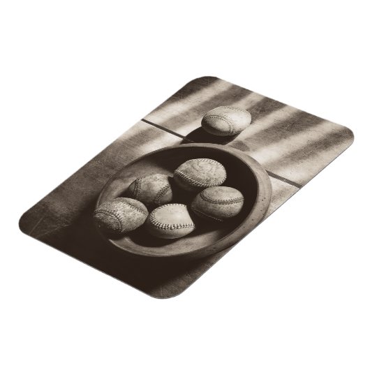 Baseball Nostalgie - Baseballs Magnet (Linke Seite)