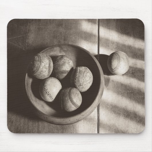 Baseball Nostalgie - Baseballs Mousepad (Vorne)