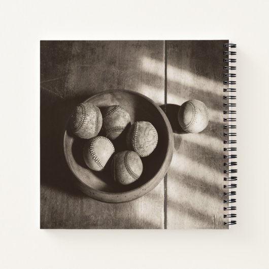 Baseball Nostalgie - Baseballs Notizblock (Rückseite)