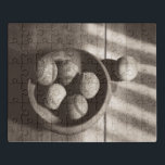 Baseball Nostalgie - Baseballs Puzzle<br><div class="desc">"Baseball Nostalgia II" von Judy B. Messer. Enthält ein sepia-ähnliches Foto von mehreren Baseballs.</div>