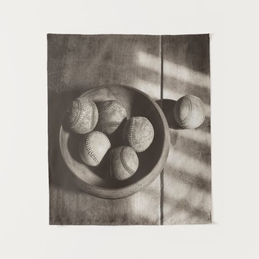 Baseball Nostalgie - Baseballs Wandteppich (Vorderseite)
