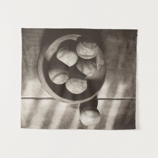 Baseball Nostalgie - Baseballs Wandteppich (Vorderseite (Horizontal))