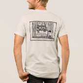 Baseball-Nostalgie-Logo & Zaun Tri-Blend Shirt (Rückseite)