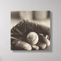 Baseball Nostalgie - Mitt und Baseball
