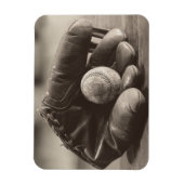 Baseball Nostalgie - Mitt und Baseball Magnet (Vertikal)