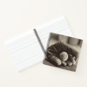 Baseball Nostalgie - Mitt und Baseball Notizblock (Innenseite)
