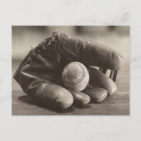 Baseball Nostalgie - Mitt und Baseball