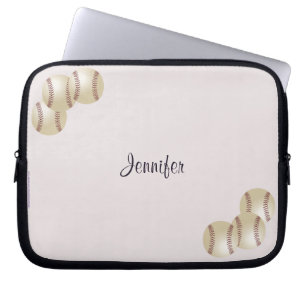 Baseball-Notebook-Computer-Sieb, blassrosa Laptopschutzhülle