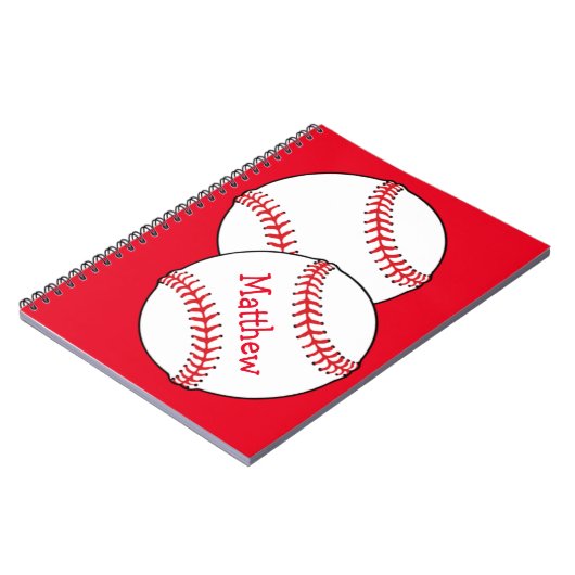 Baseball-Notebook Notizblock (Linke Seite)