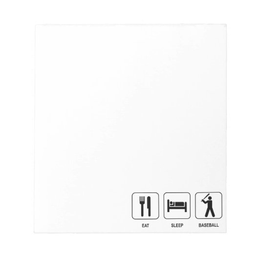 Baseball-Notepad zum Schlafen Notizblock (Vorderseite)