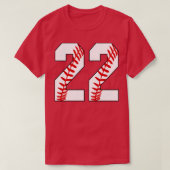 Baseball Number 22 22 Baseball Jersey Favorite Pl T-Shirt (Design vorne)