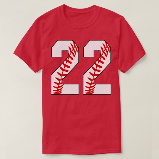 Baseball Number 22 22 Baseball Jersey Favorite Pl T-Shirt (Design vorne)