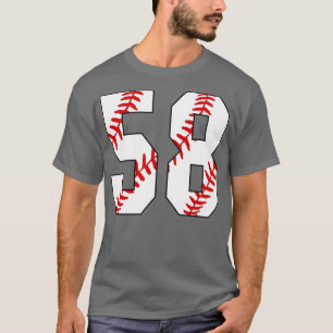 Baseball Number 58 58 Baseball Jersey Favorite Pl T-Shirt
