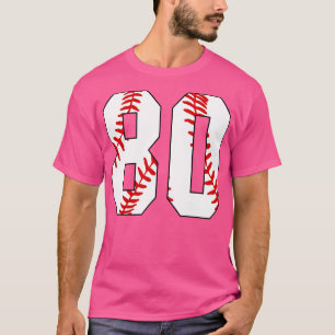 Baseball Number 80 80 Baseball Jersey Favorite Pl T-Shirt