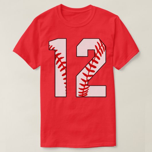 Baseball Nummer 12 12 Baseball Jersey Favorite Pl T-Shirt (Design vorne)