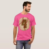 Baseball Nummer 4 Vintag T-Shirt (Vorne ganz)