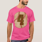 Baseball Nummer 4 Vintag T-Shirt (Vorderseite)