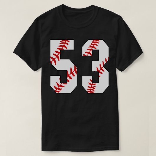 Baseball-Nummer 53 53 Baseball Jersey Favorite Pl T-Shirt (Design vorne)