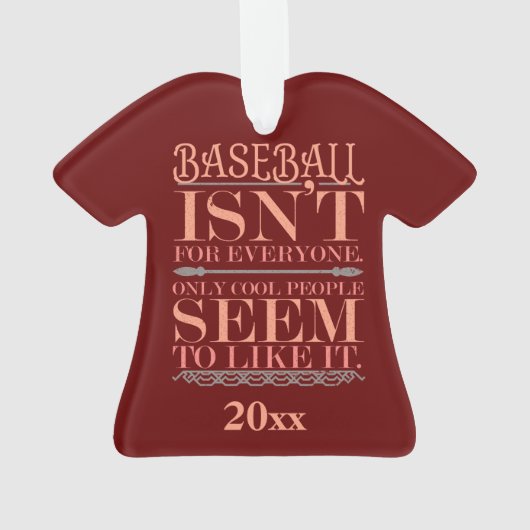 Baseball nur Coole Menschen mögen es Ornament (Rückseite)