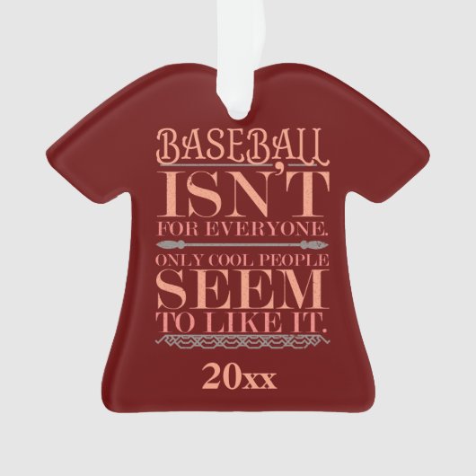Baseball nur Coole Menschen mögen es Ornament (Vorderseite)