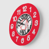 Baseball-Nuss-Großuhr Große Wanduhr (Winkel)