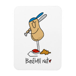 Baseball-Nuss-T-Shirts und Geschenke Magnet