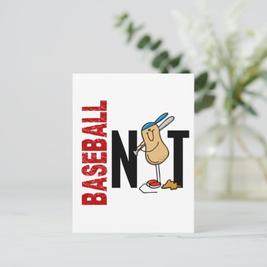 Baseball Nut 1 Postkarte (Stehend Vorderseite)