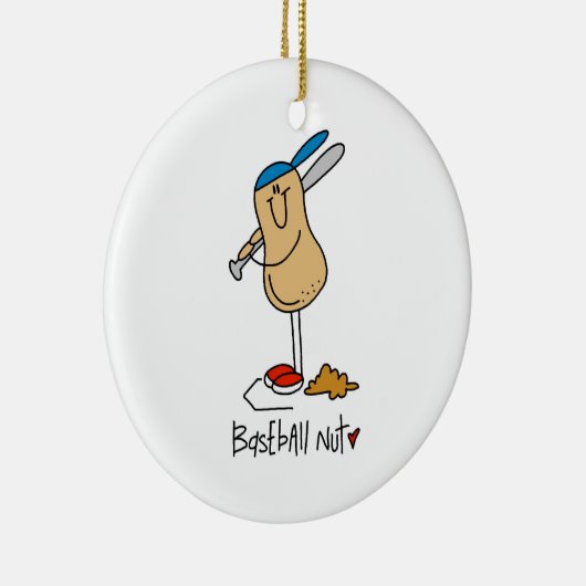 Baseball Nut T - Shirt und Geschenke Keramikornament (Rechts)