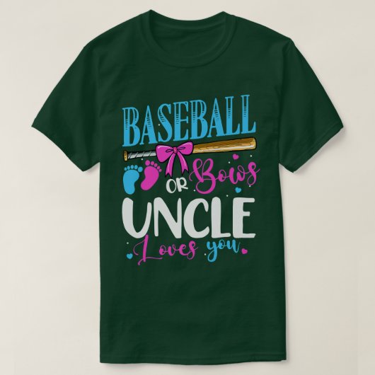 Baseball oder Bogen Onkel Lieben Sie rosa oder bla T-Shirt (Design vorne)