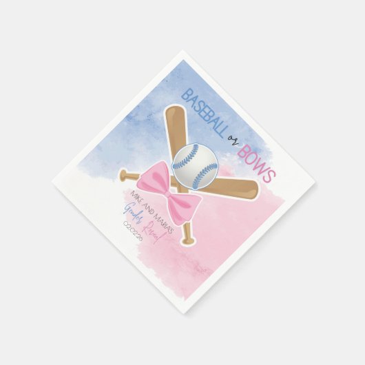 Baseball oder Bogen Papier Napkins Serviette (Ecke)