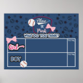 Baseball oder Bogen stimmen ab Poster (Vorne)