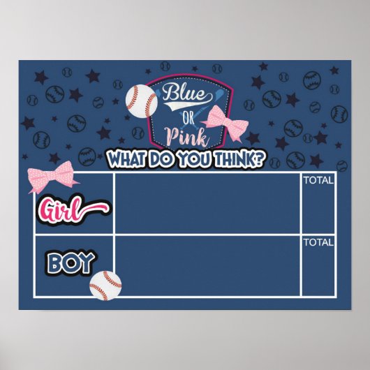 Baseball oder Bogen stimmen ab Poster (Vorne)