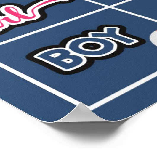 Baseball oder Bogen stimmen ab Poster (Ecke)