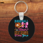 Baseball Oder Bögen Urgroßvater Liebt Dich Geschle Schlüsselanhänger (Vorderseite)