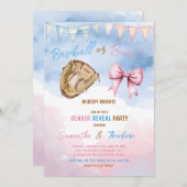 Baseball oder Bows, die er oder sie Geschlecht off Einladung (Vorne/Hinten)