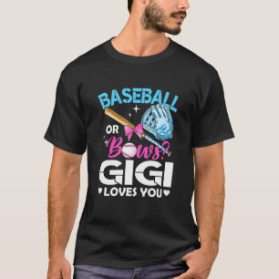 Baseball oder Bows Gigi Lieben Sie Geschlecht offe T-Shirt