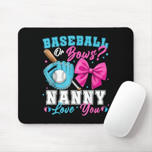 Baseball oder Bows Kindermädchen Lieben Sie Geschl Mousepad (Mit Mouse)