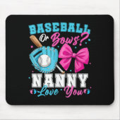 Baseball oder Bows Kindermädchen Lieben Sie Geschl Mousepad (Vorne)