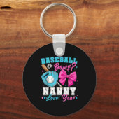 Baseball oder Bows Kindermädchen Lieben Sie Geschl Schlüsselanhänger (Vorderseite)