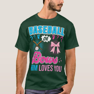 Baseball oder Bows Mama Lieben Sie Geschlecht offe T-Shirt