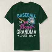 Baseball oder Bows Oma Lieben Sie Geschlecht zeige T-Shirt (Design vorne)