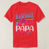 Baseball oder Bows Papa Lieben Pink oder Blue Gend T-Shirt (Design vorne)