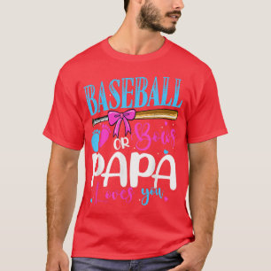 Baseball oder Bows Papa Lieben Pink oder Blue Gend T-Shirt